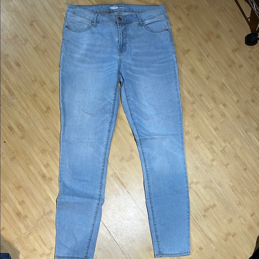 Old Navy Blue Skinny Jeans Stretchy Tapered Fit